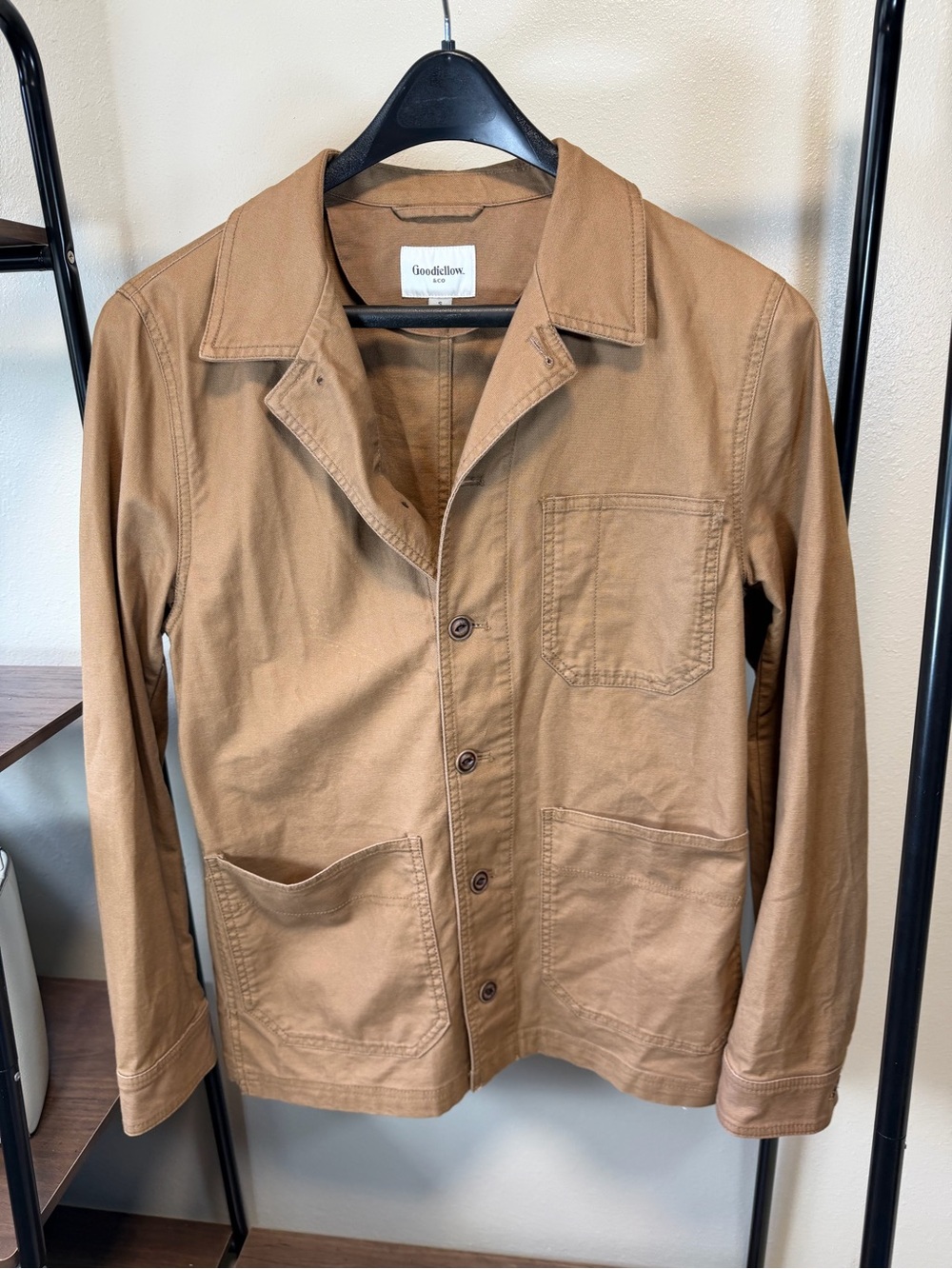 Goodfellow & Co Men's canvas Utility Blazer Sport Coat Brown Size Small - Picture 1 of 5